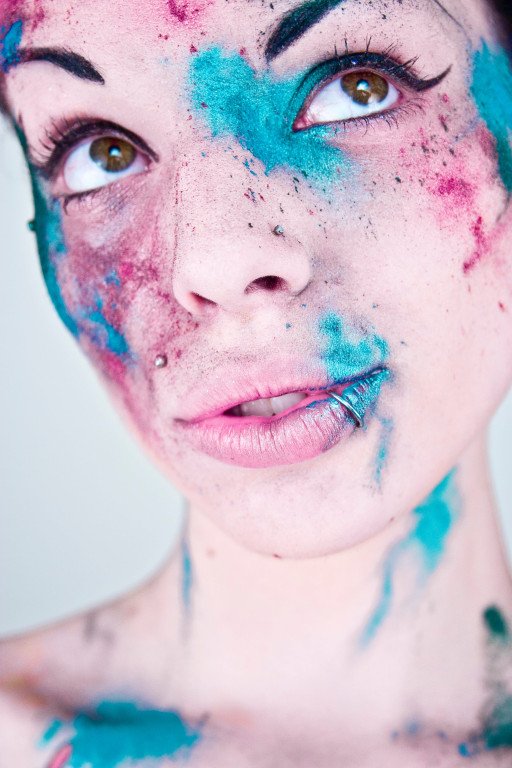 How to Create an Abstract Woman Face Painting